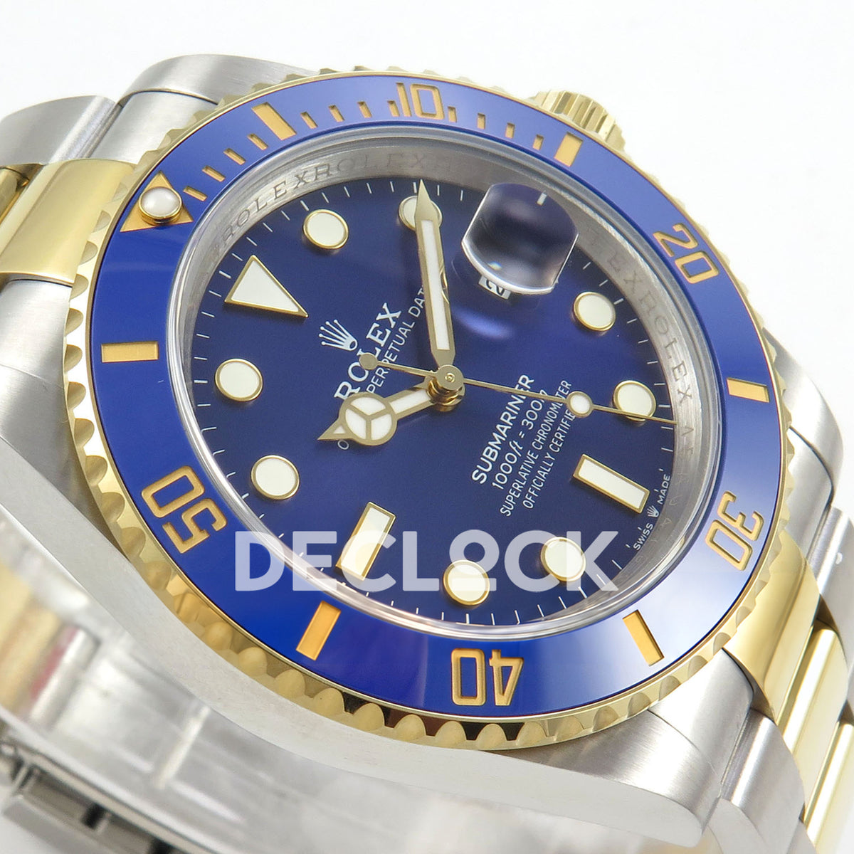 Rolex Submariner 126613LB 41mm QF Two-Tone Blue Dial QF3235 replica - dial side angle