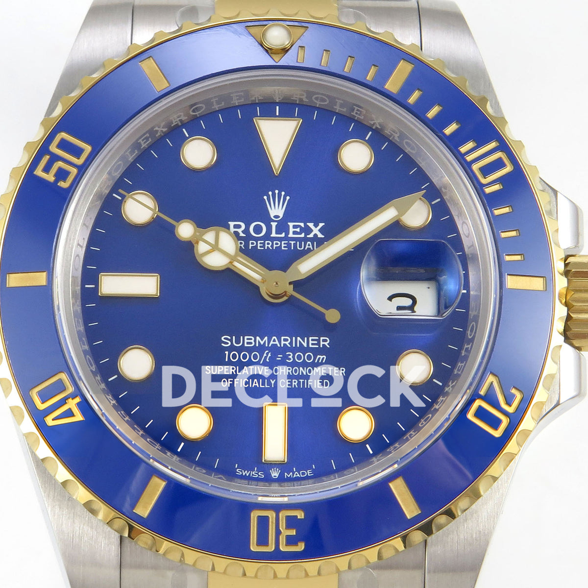 Rolex Submariner 126613LB 41mm RCF Two-Tone Blue Dial VR3235 replica - dial closeup