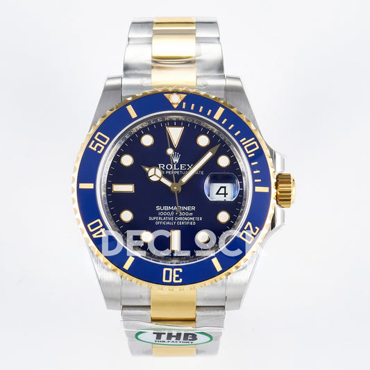 Rolex Submariner 126613LB 41mm THBF Two-Tone Blue Dial SH3235 replica - front