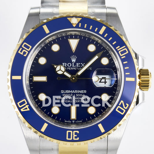 Rolex Submariner 126613LB 41mm THBF Two-Tone Blue Dial SH3235 replica - dial closeup