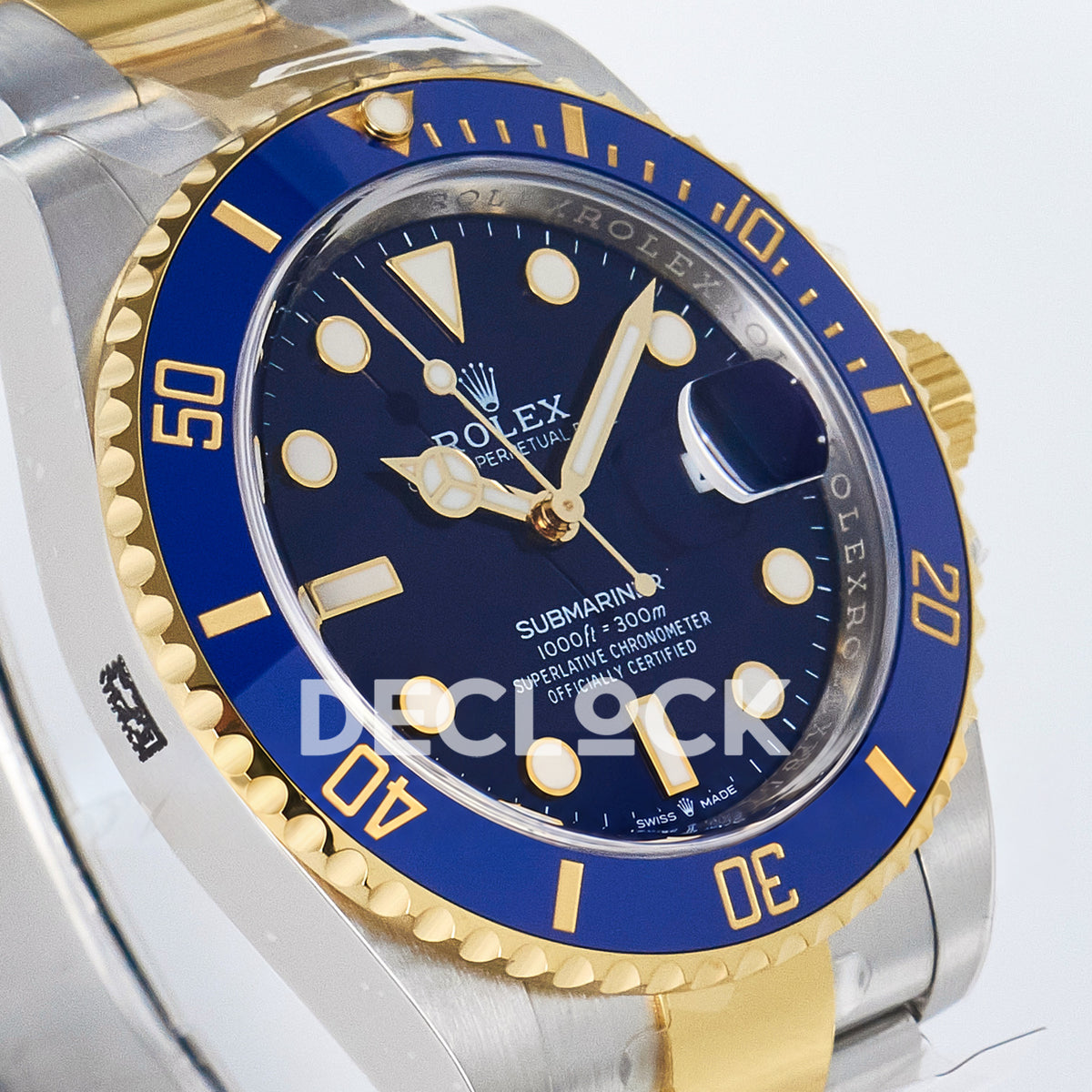 Rolex Submariner 126613LB 41mm THBF Two-Tone Blue Dial SH3235 replica - opposite front angle