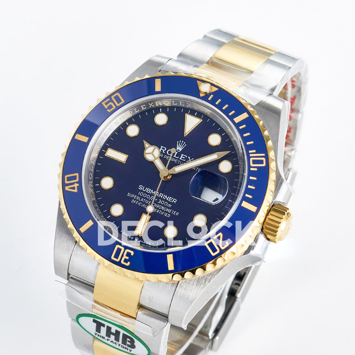 Rolex Submariner 126613LB 41mm THBF Two-Tone Blue Dial SH3235 replica - front angle