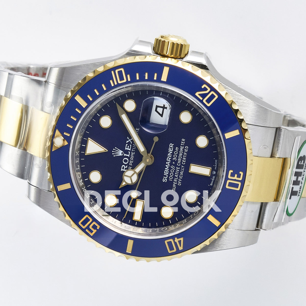 Rolex Submariner 126613LB 41mm THBF Two-Tone Blue Dial SH3235 replica - rotated dial