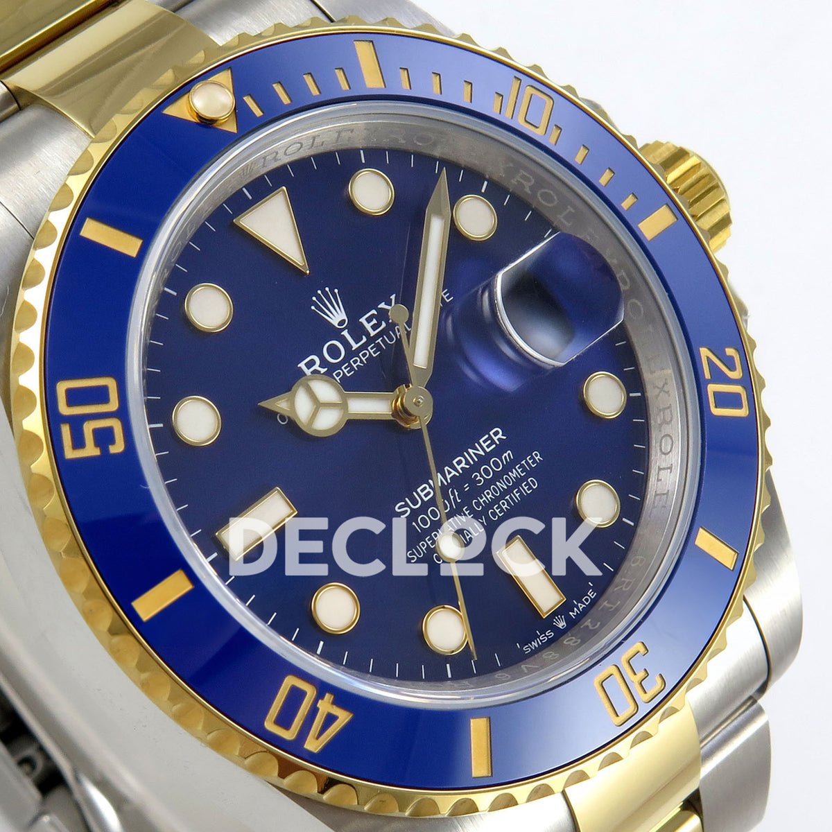 Rolex Submariner 126613LB 41mm VSF Two-Tone Blue Dial VS3235 V2 replica - dial angle left