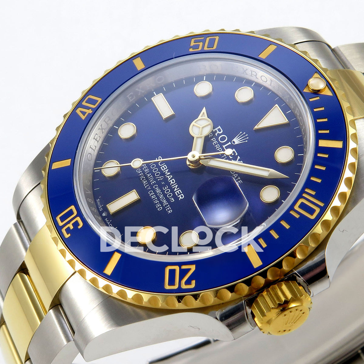 Rolex Submariner 126613LB 41mm VSF Two-Tone Blue Dial VS3235 V2 replica - dial angle right