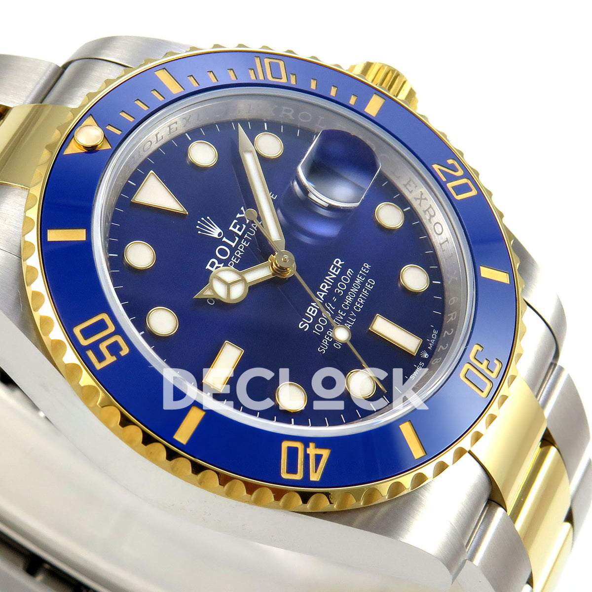 Rolex Submariner 126613LB 41mm VSF Two-Tone Blue Dial VS3235 V2 replica - dial side angle