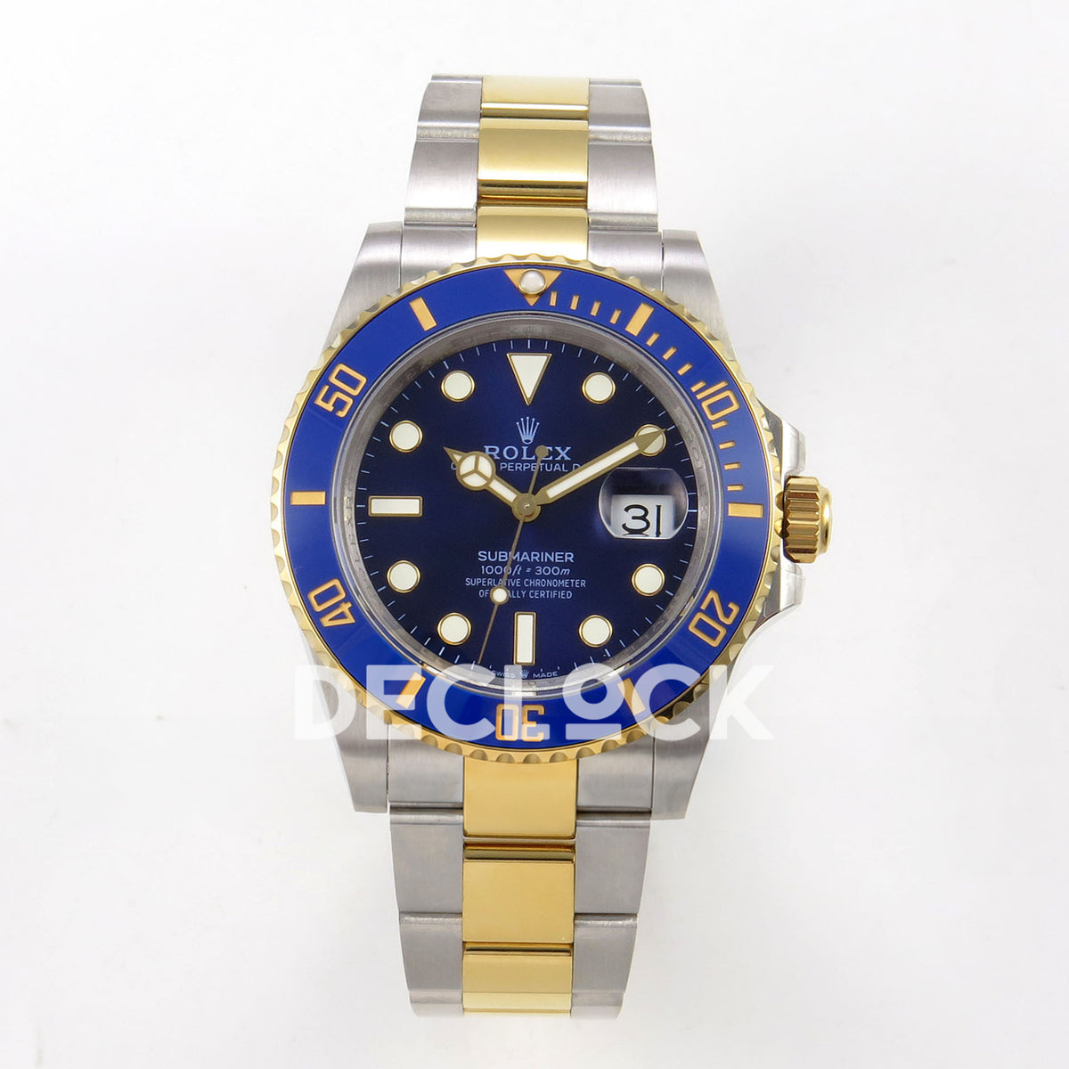 Rolex Submariner 41mm 126613LB QF Two-Tone Blue Dial JH3235 Free Sprung replica - front