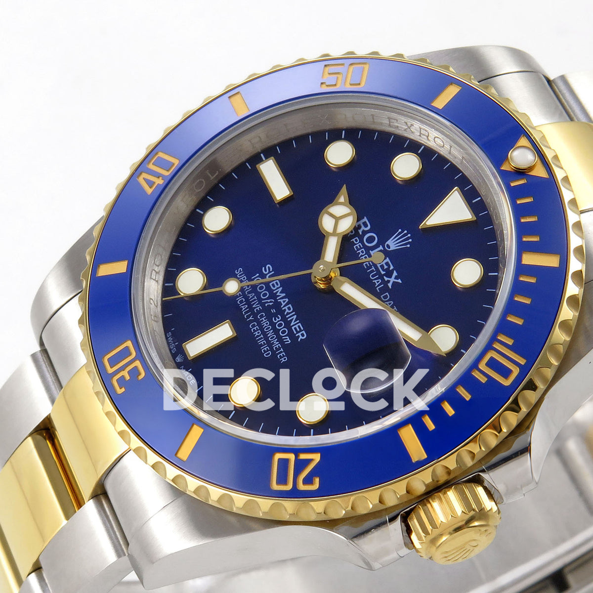 Rolex Submariner 41mm 126613LB QF Two-Tone Blue Dial JH3235 Free Sprung replica - dial angle right