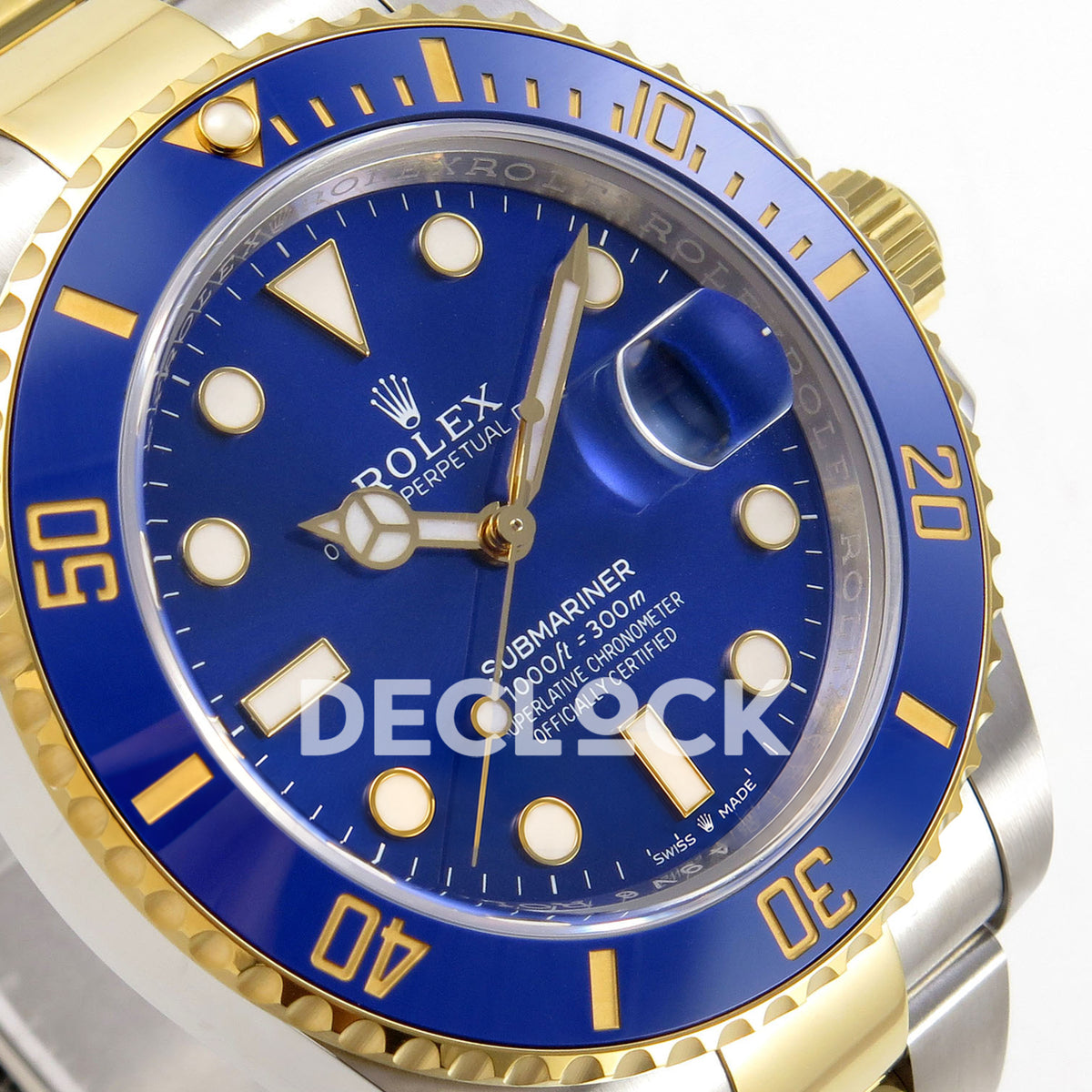 Rolex Submariner 41mm 126613LB WF Two-Tone Blue Dial JH3235 replica - dial angle left