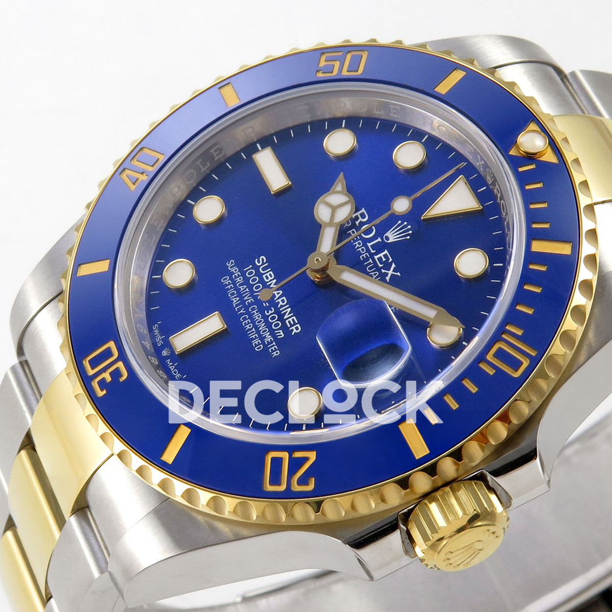 Rolex Submariner 41mm 126613LB WF Two-Tone Blue Dial JH3235 replica - dial angle right