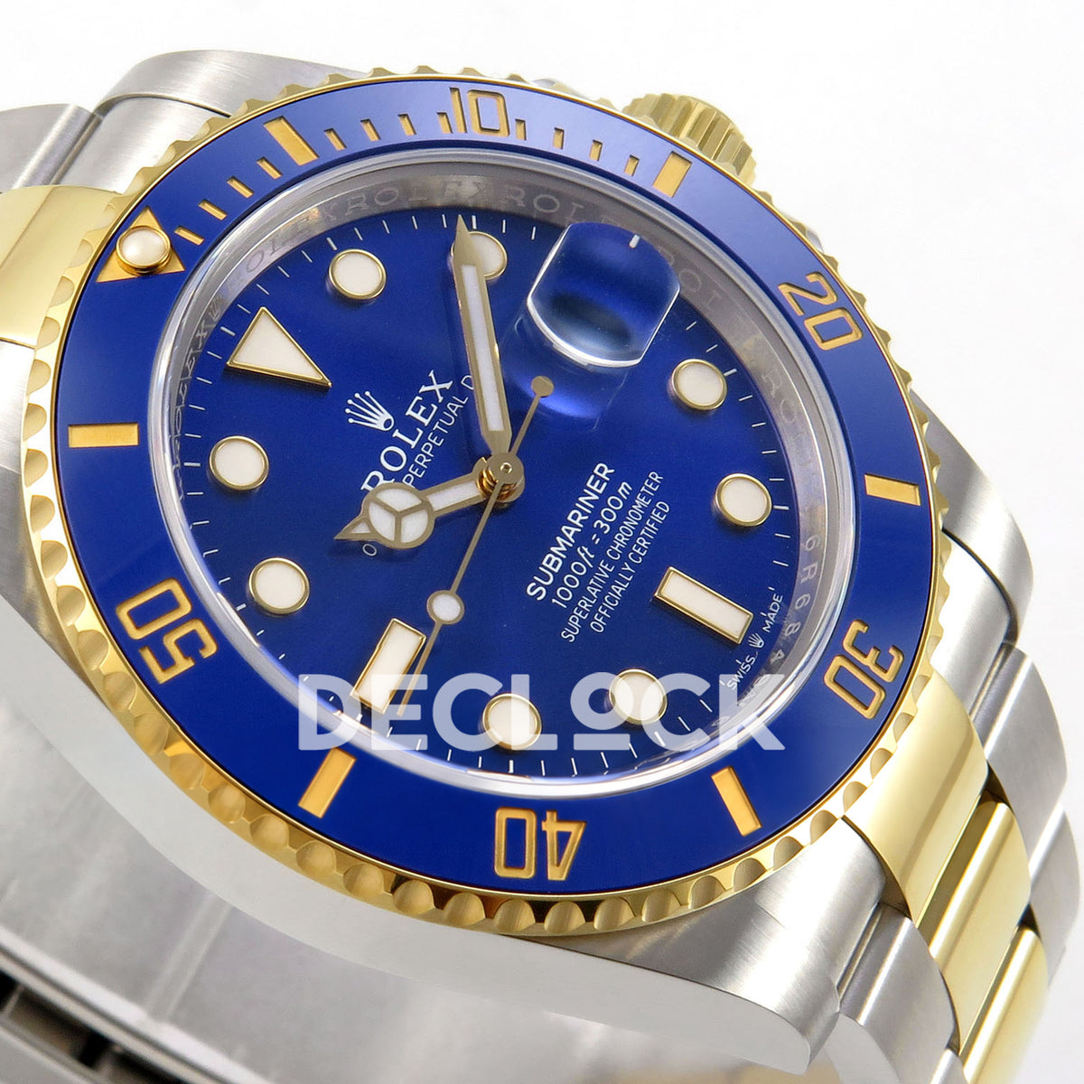 Rolex Submariner 41mm 126613LB WF Two-Tone Blue Dial JH3235 replica - dial side angle