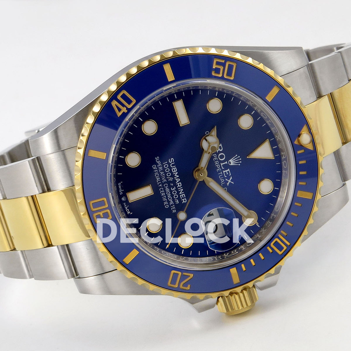 Rolex Submariner 41mm 126613LB WF Two-Tone Blue Dial JH3235 replica - full watch left