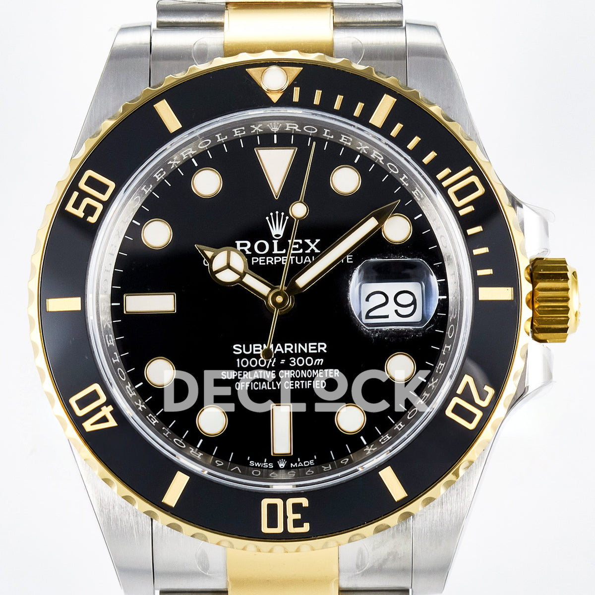 Rolex Submariner 126613LN 41mm ARF Two-Tone Black Dial SH3235 replica - dial closeup