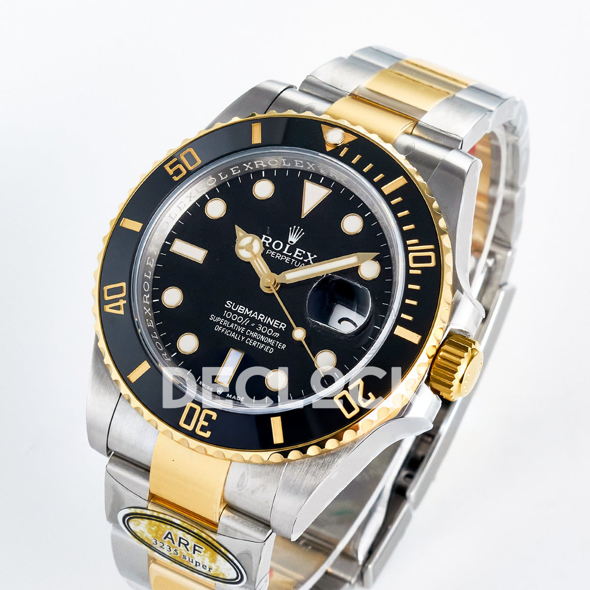 Rolex Submariner 126613LN 41mm ARF Two-Tone Black Dial SH3235 replica - front angle