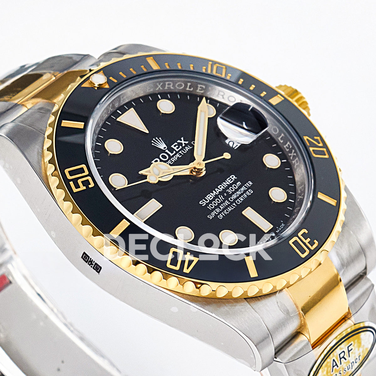 Rolex Submariner 126613LN 41mm ARF Two-Tone Black Dial SH3235 replica - opposite dial angle