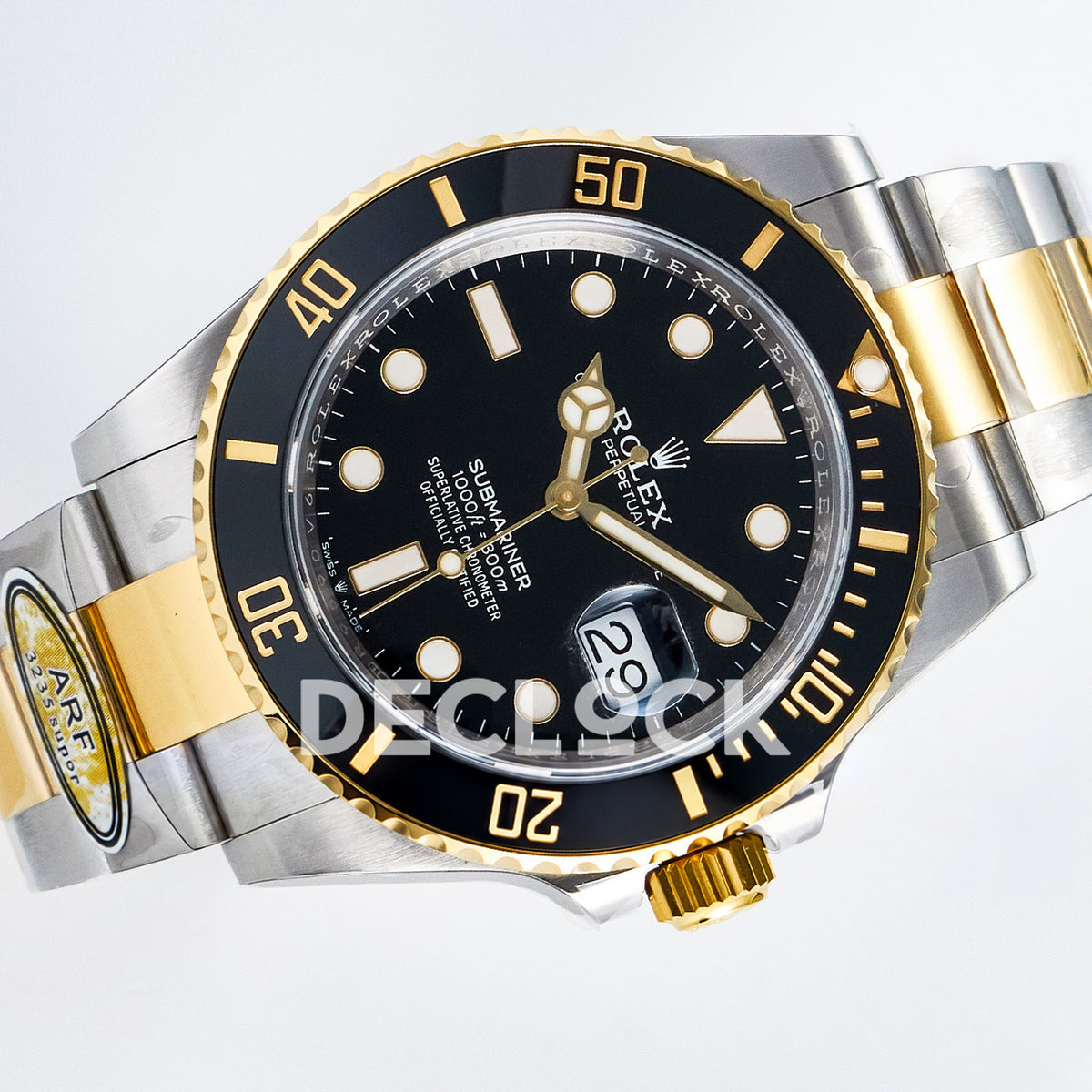 Rolex Submariner 126613LN 41mm ARF Two-Tone Black Dial SH3235 replica - rotated front