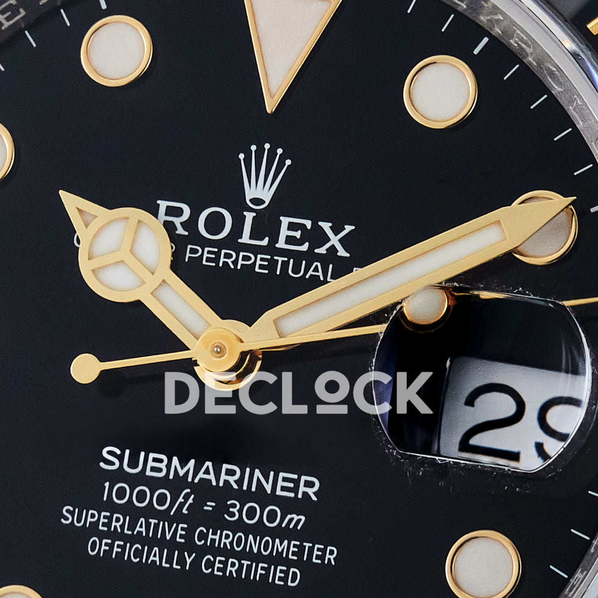 Rolex Submariner 126613LN 41mm ARF Two-Tone Black Dial SH3235 replica - dial macro