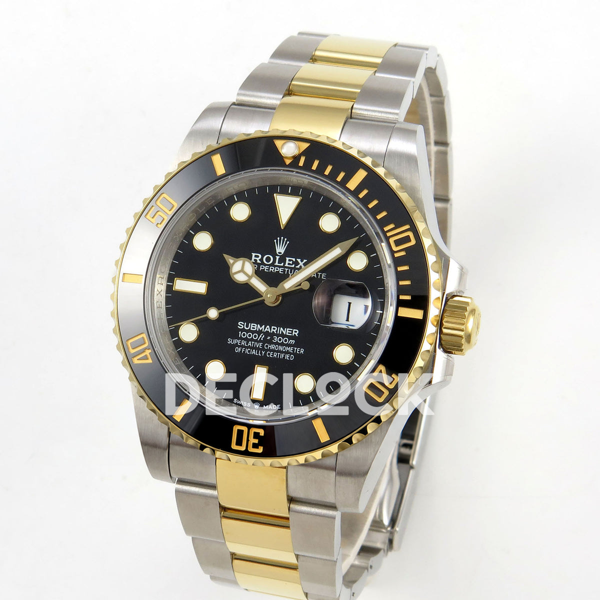 Rolex Submariner 126613LN 41mm QF Two-Tone Black Dial QF3235 replica - three quarter