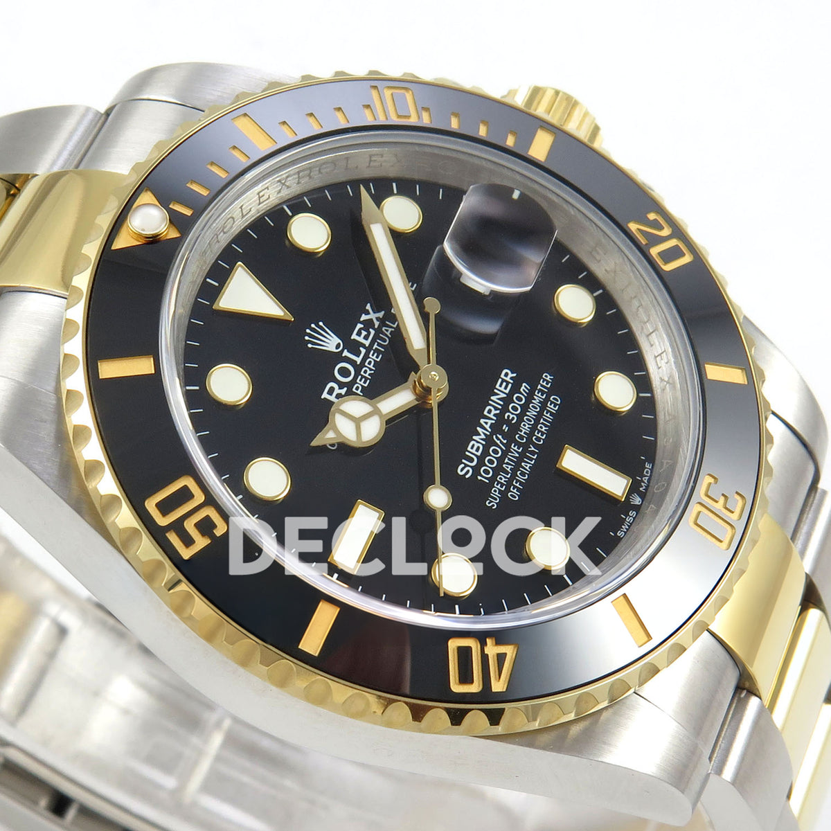 Rolex Submariner 126613LN 41mm QF Two-Tone Black Dial QF3235 replica - dial side angle