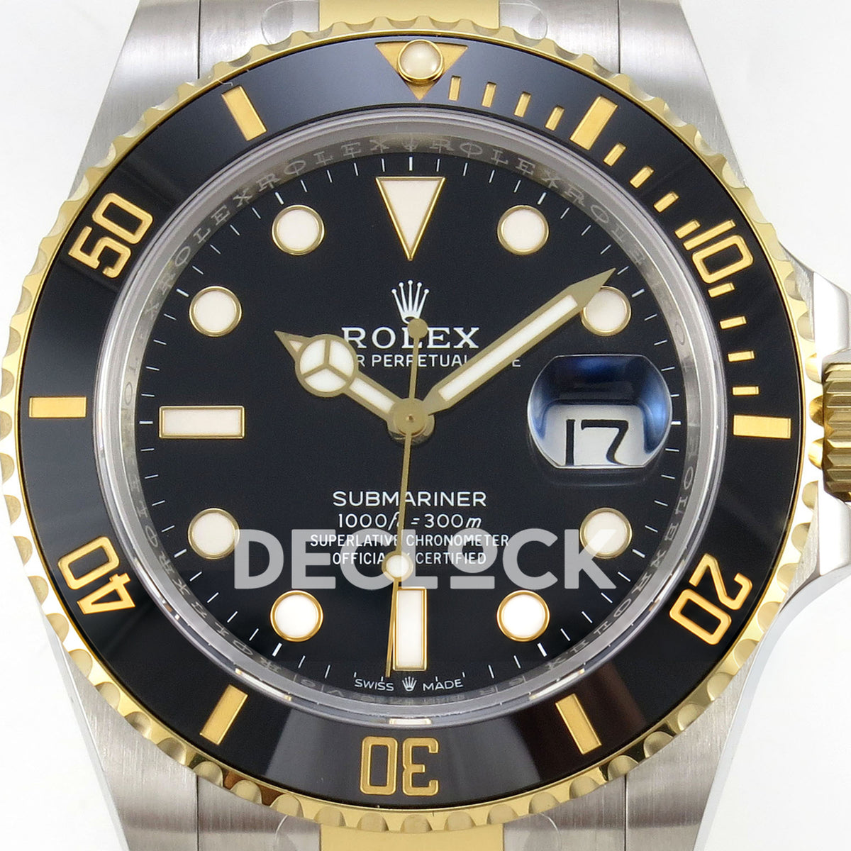 Rolex Submariner 126613LN 41mm RCF Two-Tone Black Dial VR3235 replica - dial closeup