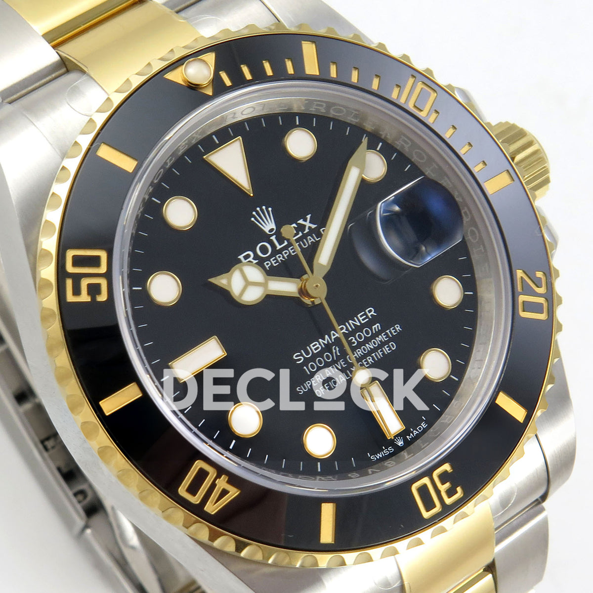 Rolex Submariner 126613LN 41mm RCF Two-Tone Black Dial VR3235 replica - dial angle left