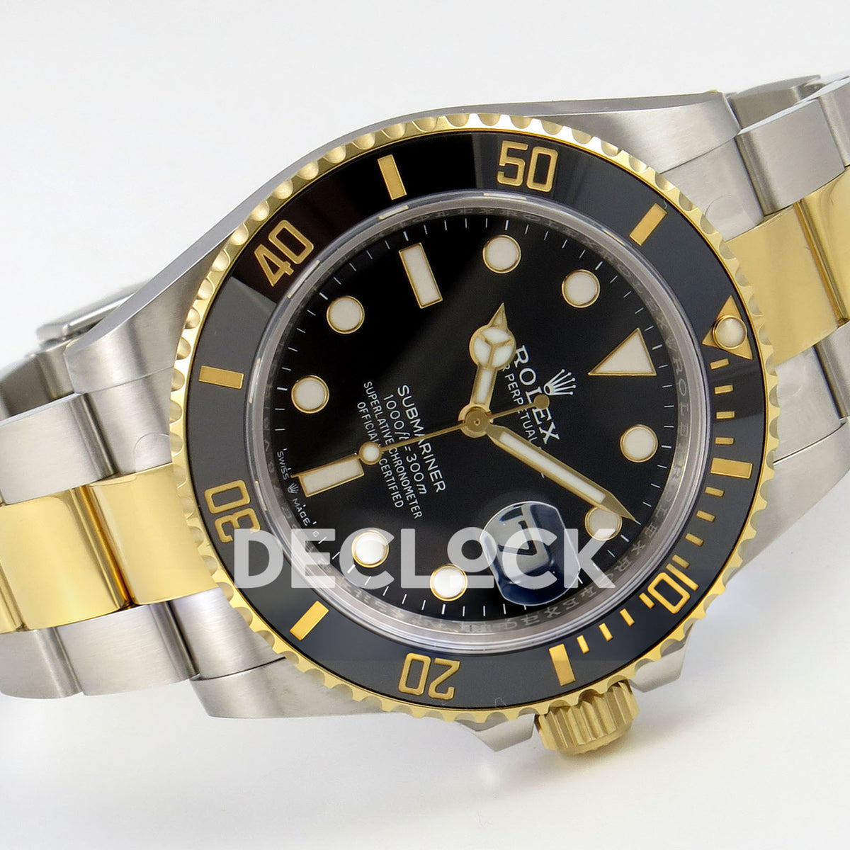 Rolex Submariner 126613LN 41mm RCF Two-Tone Black Dial VR3235 replica - full watch left