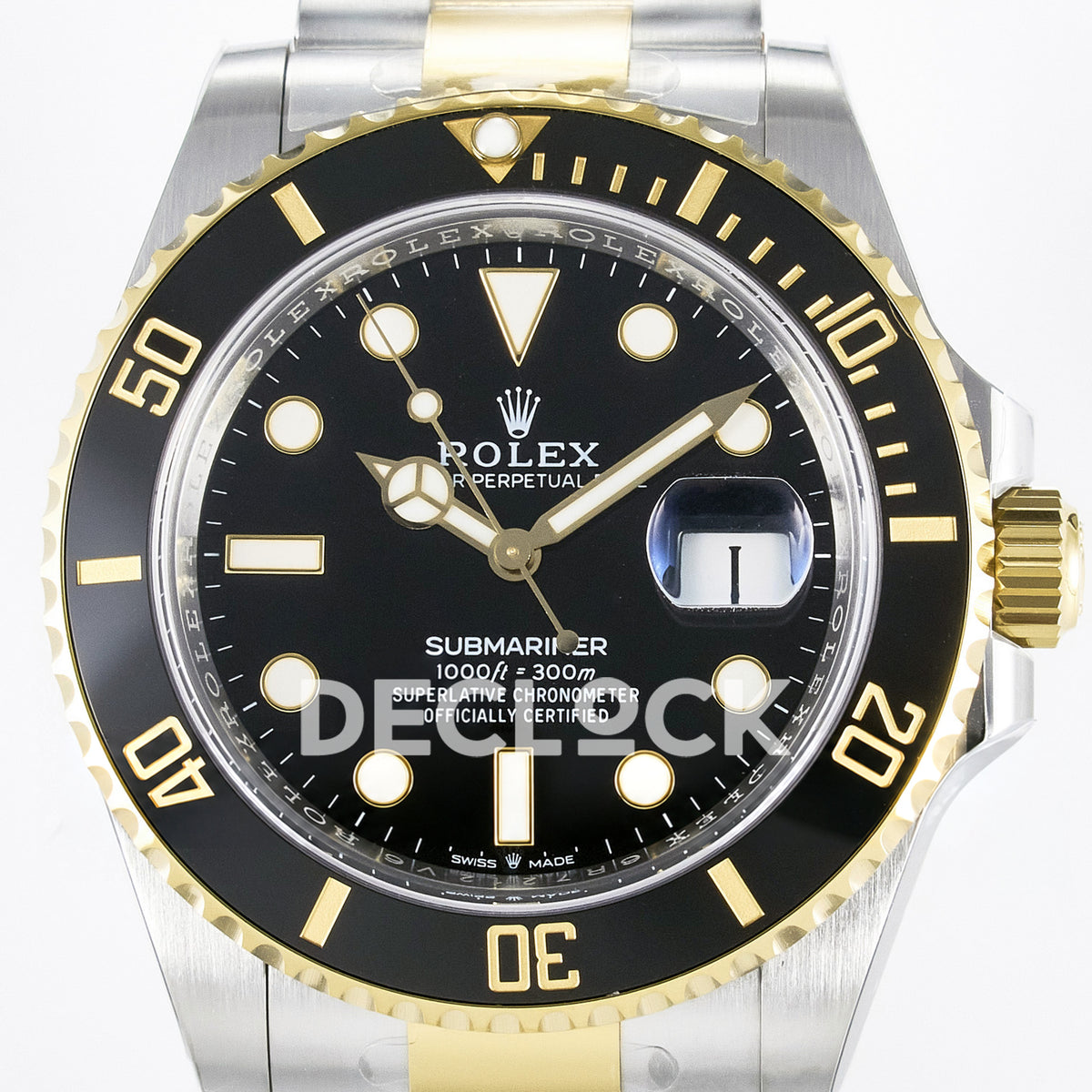 Rolex Submariner 126613LN 41mm THBF Two-Tone Black Dial SH3235 replica - dial closeup