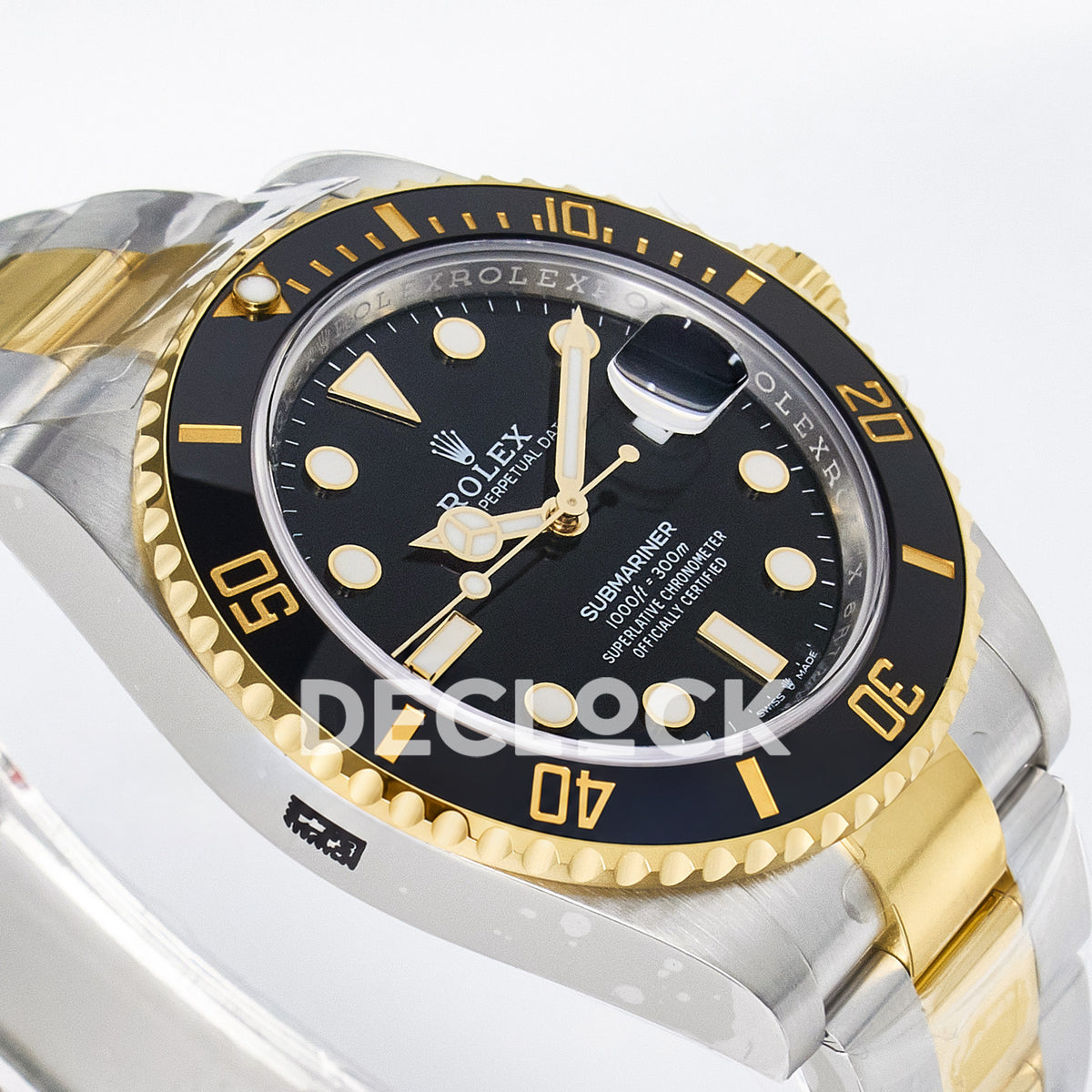 Rolex Submariner 126613LN 41mm THBF Two-Tone Black Dial SH3235 replica - opposite dial angle