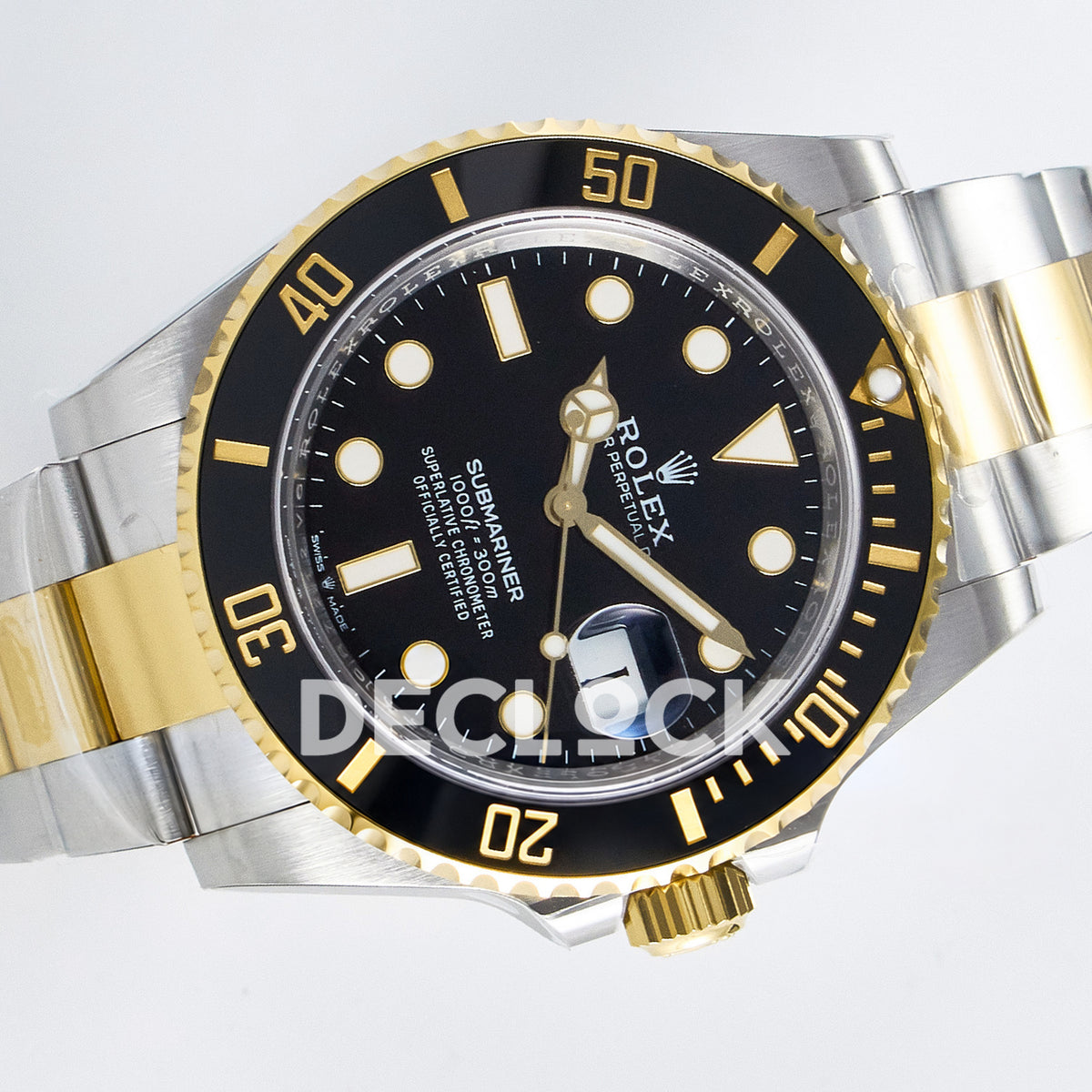 Rolex Submariner 126613LN 41mm THBF Two-Tone Black Dial SH3235 replica - rotated front