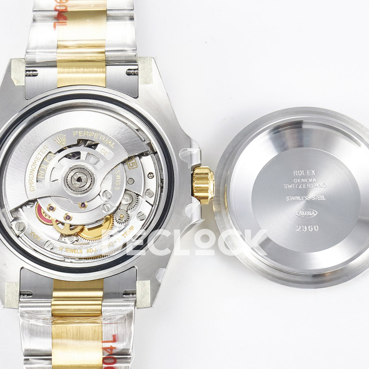 Rolex Submariner 126613LN 41mm THBF Two-Tone Black Dial SH3235 replica - movement with caseback