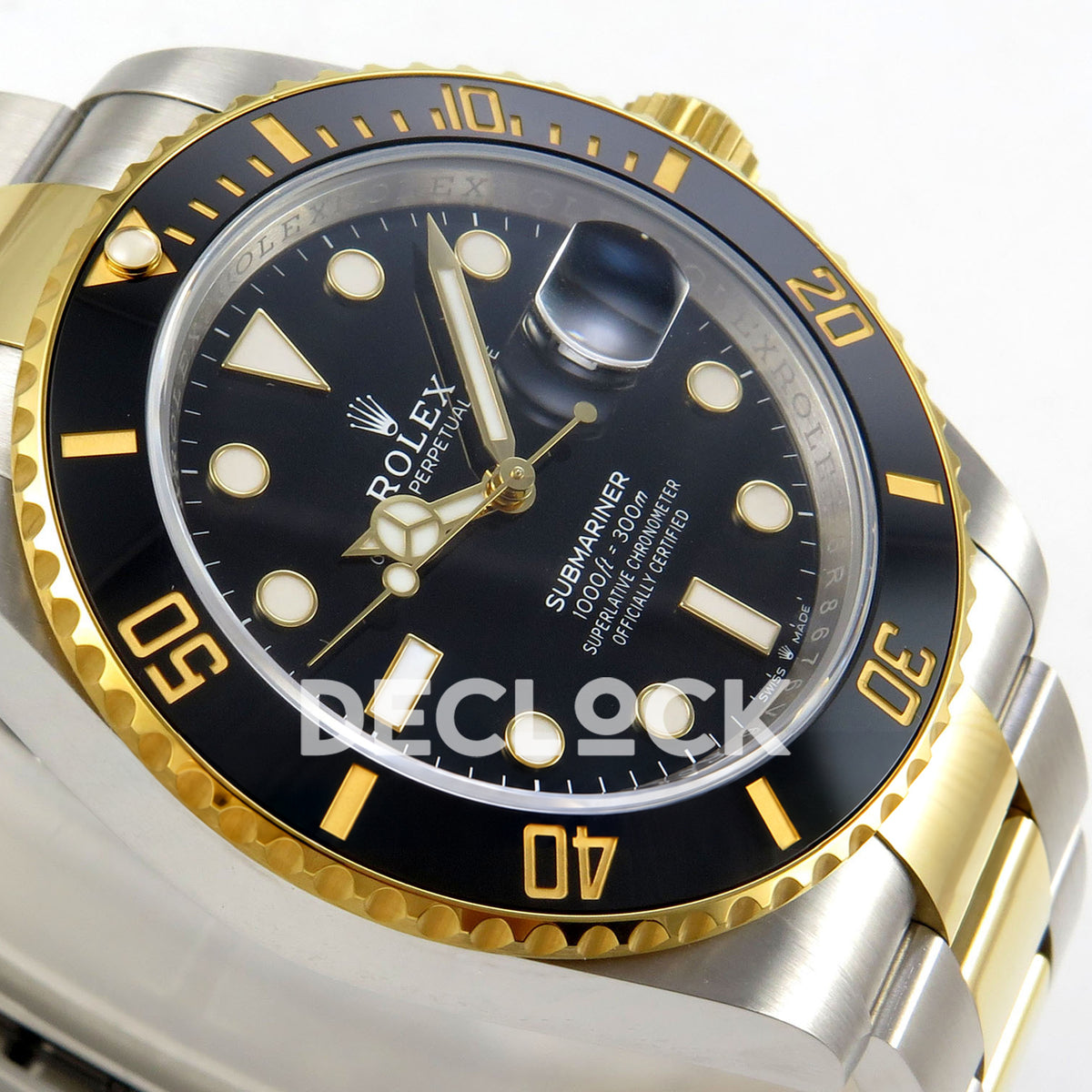 Rolex Submariner 126613LN 41mm VSF Two-Tone Black Dial VS3235 V2 replica - dial side angle