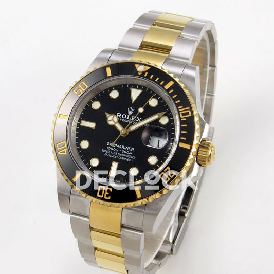 Rolex Submariner 41mm 126613LN QF Two-Tone Black Dial JH3235 Free Sprung replica - three quarter
