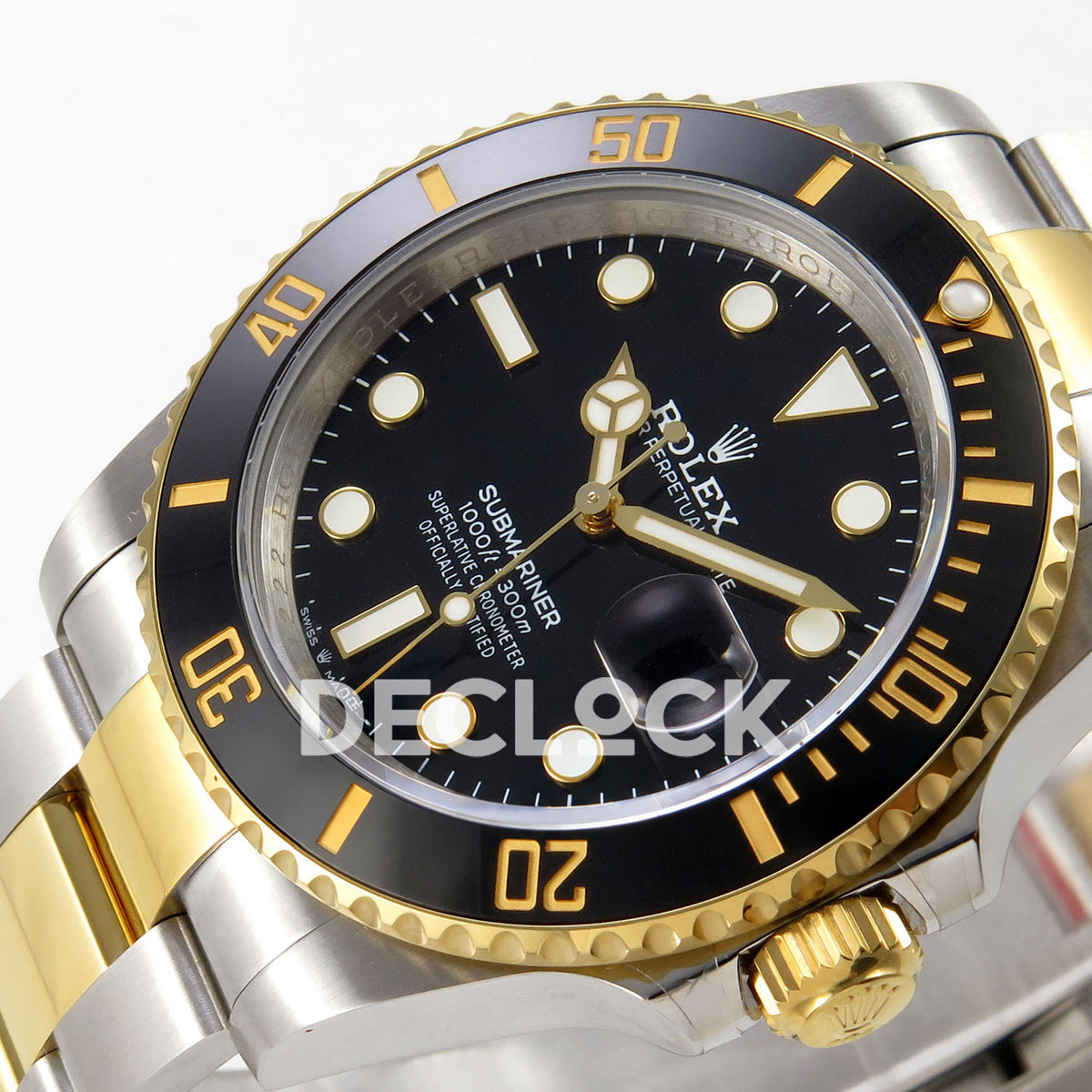 Rolex Submariner 41mm 126613LN QF Two-Tone Black Dial JH3235 Free Sprung replica - dial angle right