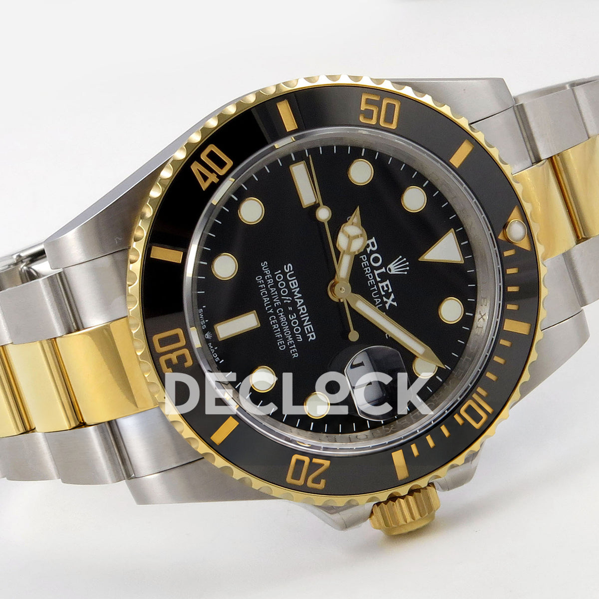 Rolex Submariner 41mm 126613LN QF Two-Tone Black Dial JH3235 Free Sprung replica - full watch left