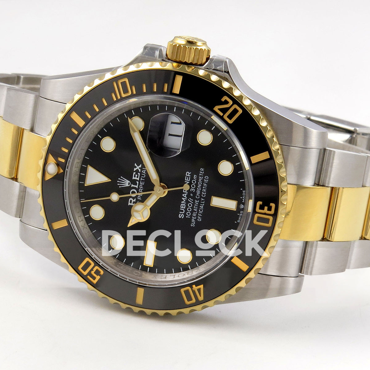 Rolex Submariner 41mm 126613LN QF Two-Tone Black Dial JH3235 Free Sprung replica - full watch right