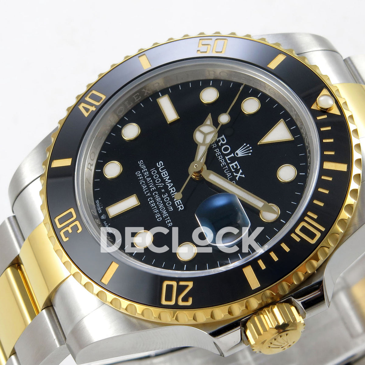 Rolex Submariner 41mm 126613LN RGF Two-Tone Black Dial JH3235 replica - dial angle right