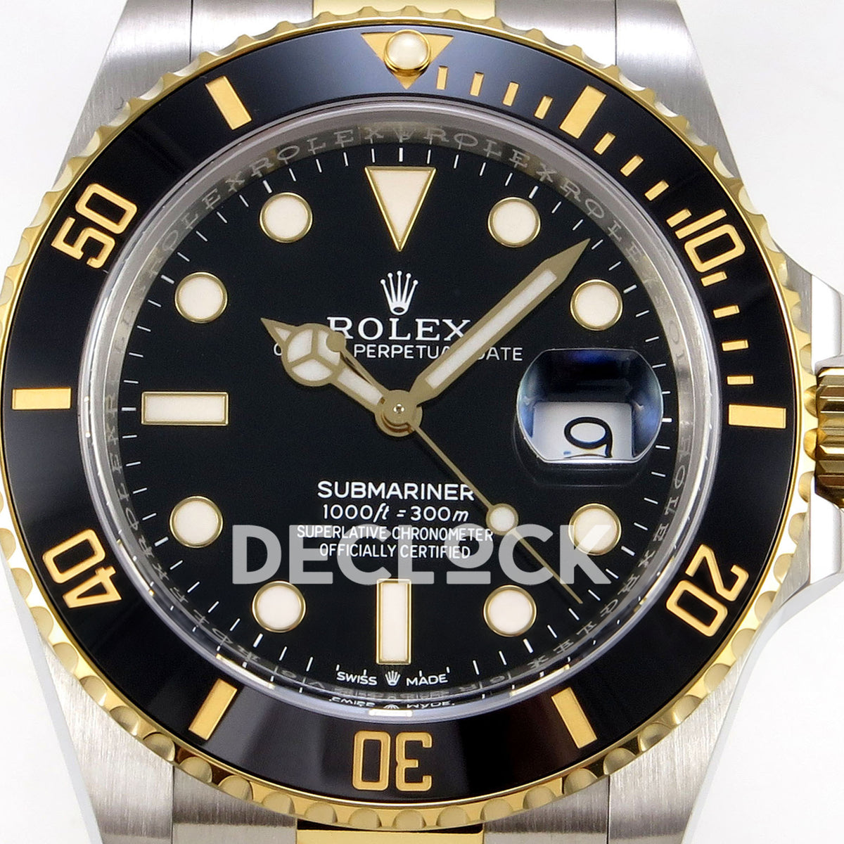Rolex Submariner 41mm 126613LN WF Two-Tone Black Dial JH3235 replica - dial closeup