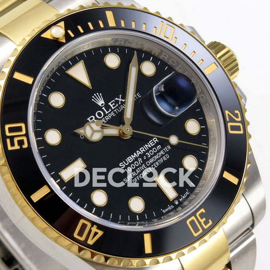 Rolex Submariner 41mm 126613LN WF Two-Tone Black Dial JH3235 replica - dial angle left