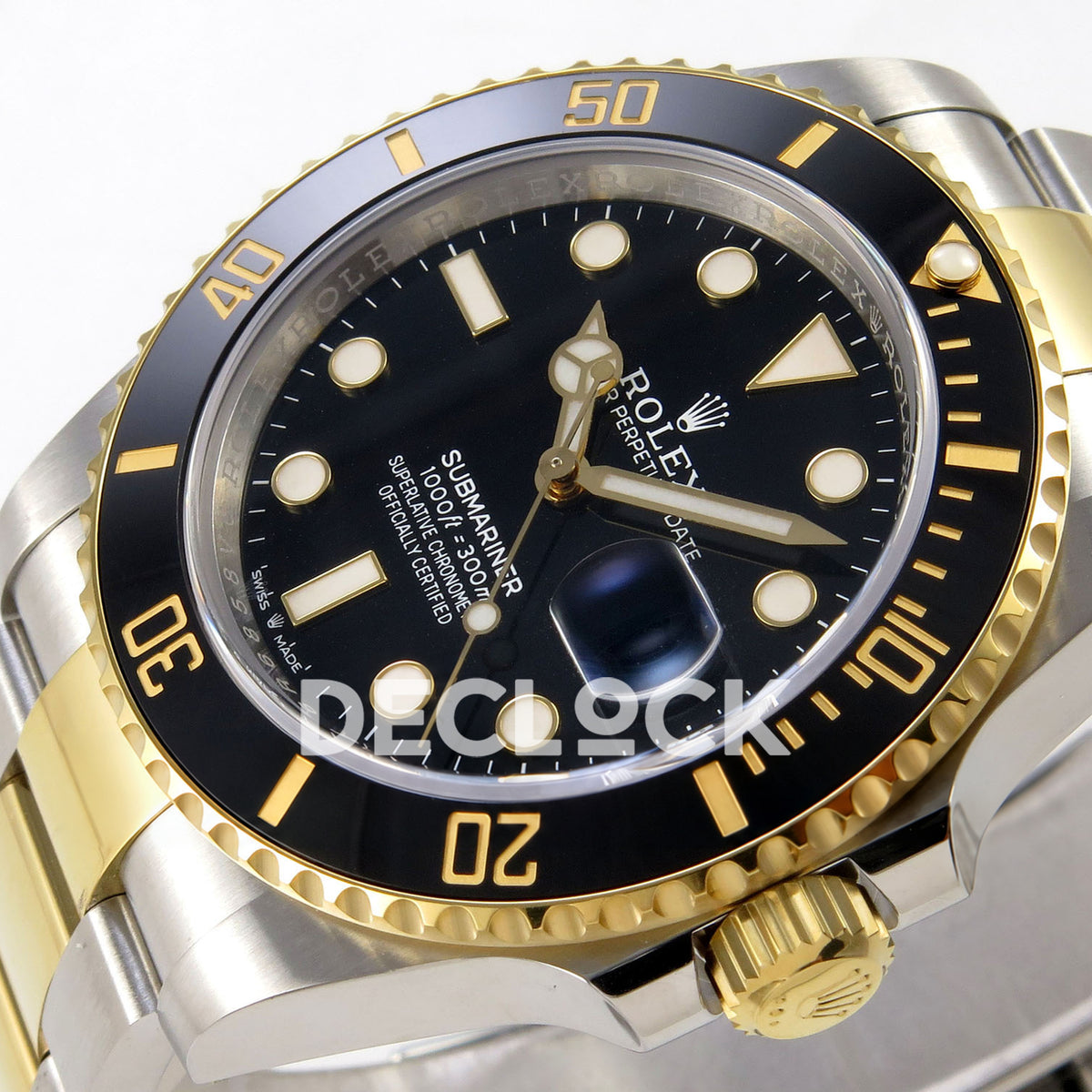 Rolex Submariner 41mm 126613LN WF Two-Tone Black Dial JH3235 replica - dial angle right