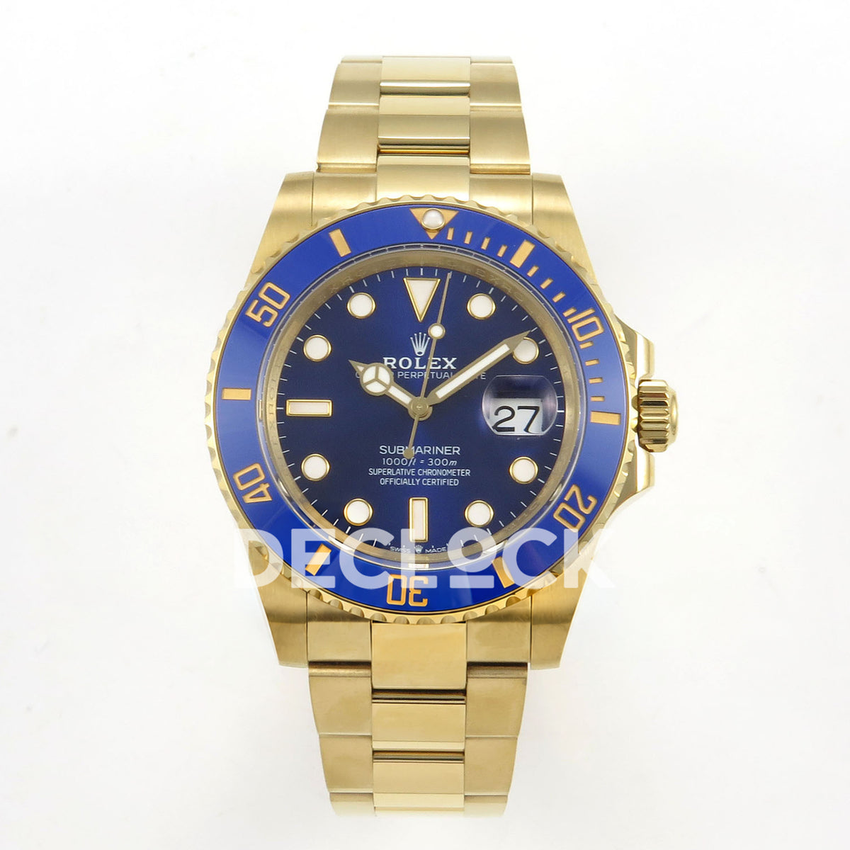 Rolex Submariner 126618LB 41mm QF Yellow Gold Blue Dial QF3235 replica - front