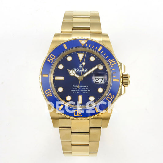 Rolex Submariner 126618LB 41mm QF Yellow Gold Blue Dial QF3235 replica - front