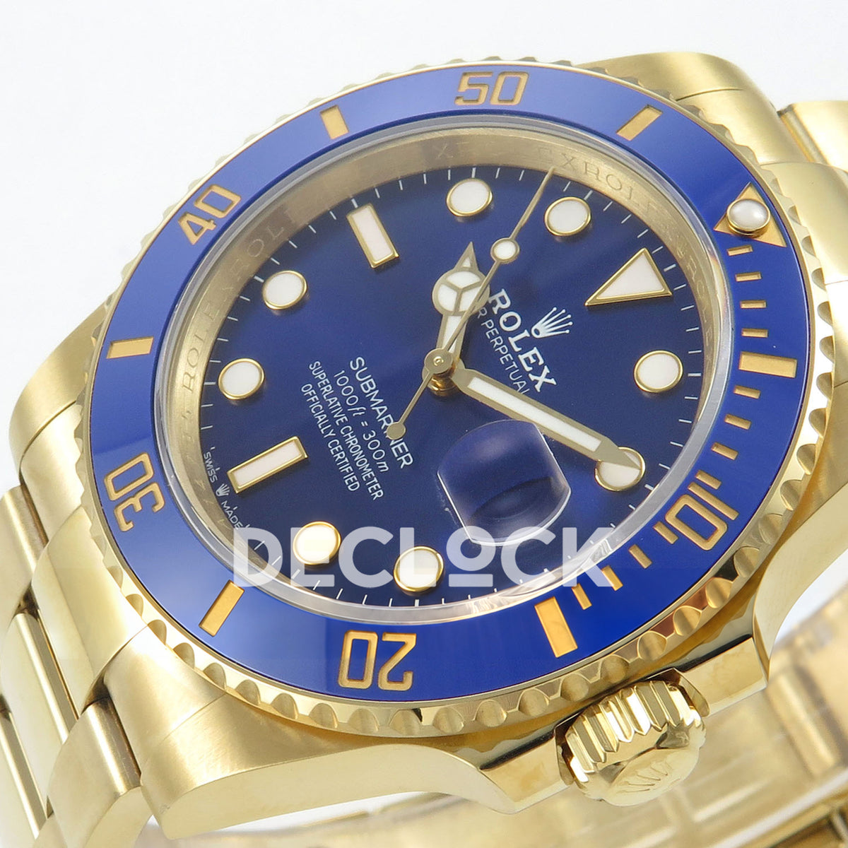 Rolex Submariner 126618LB 41mm QF Yellow Gold Blue Dial QF3235 replica - dial angle right
