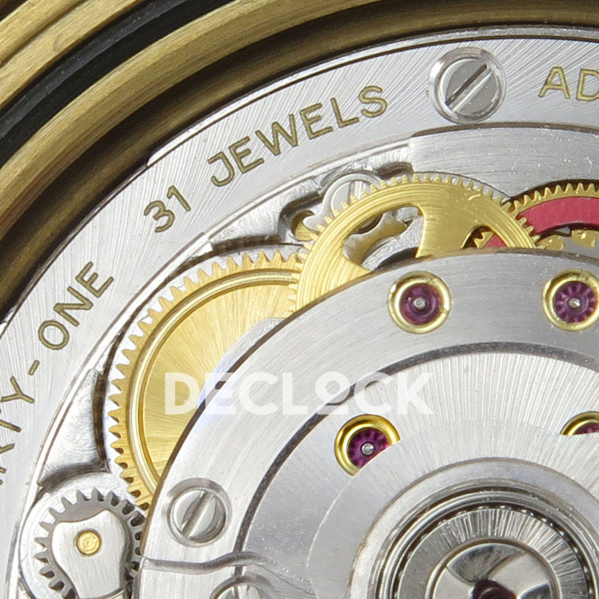 Rolex Submariner 126618LB 41mm QF Yellow Gold Blue Dial QF3235 replica - movement gears detail