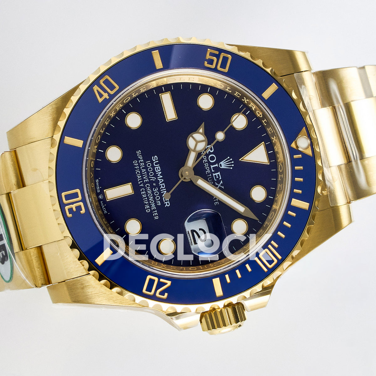 Rolex Submariner 126618LB 41mm THBF Yellow Gold Blue Dial SH3235 replica - rotated front