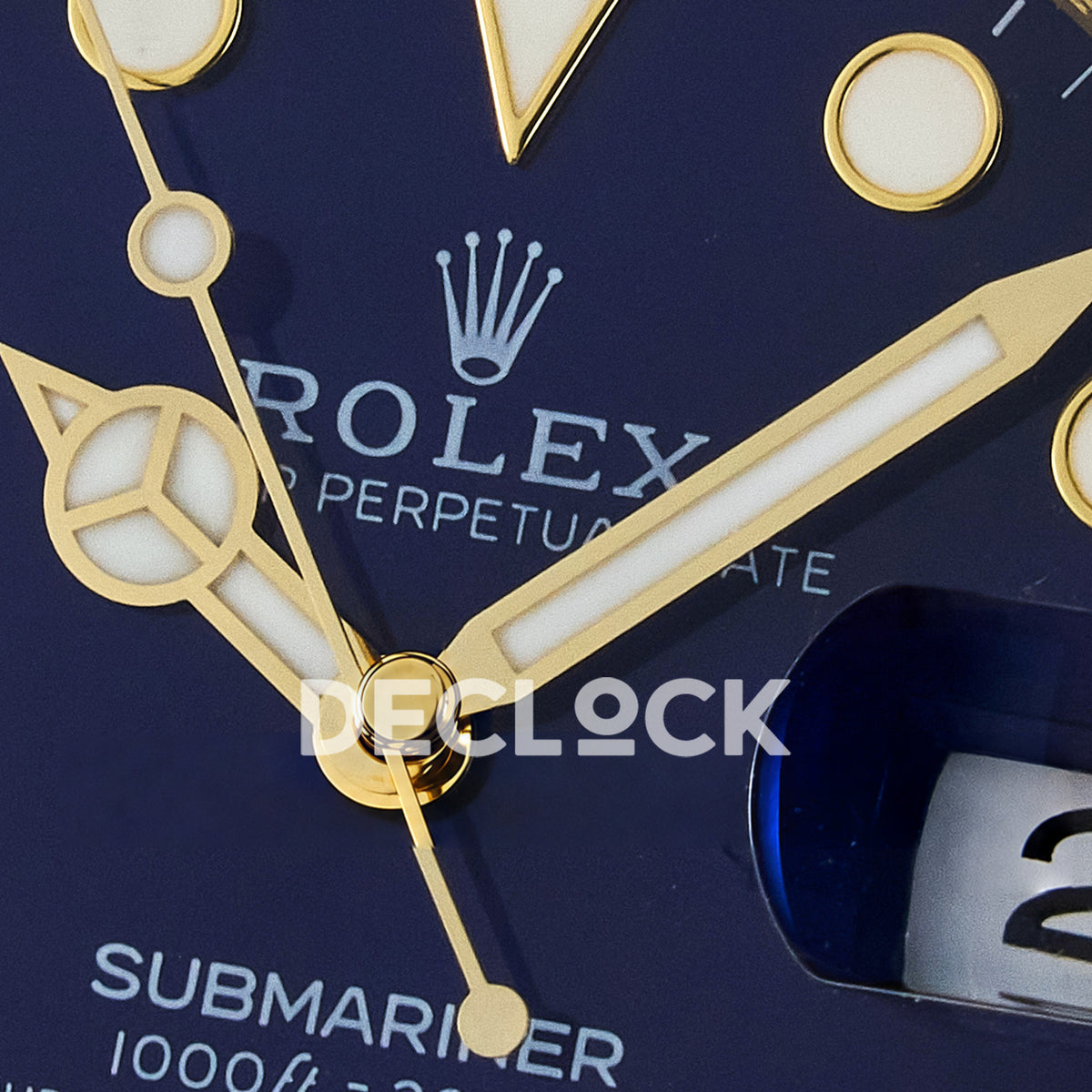 Rolex Submariner 126618LB 41mm THBF Yellow Gold Blue Dial SH3235 replica - dial macro