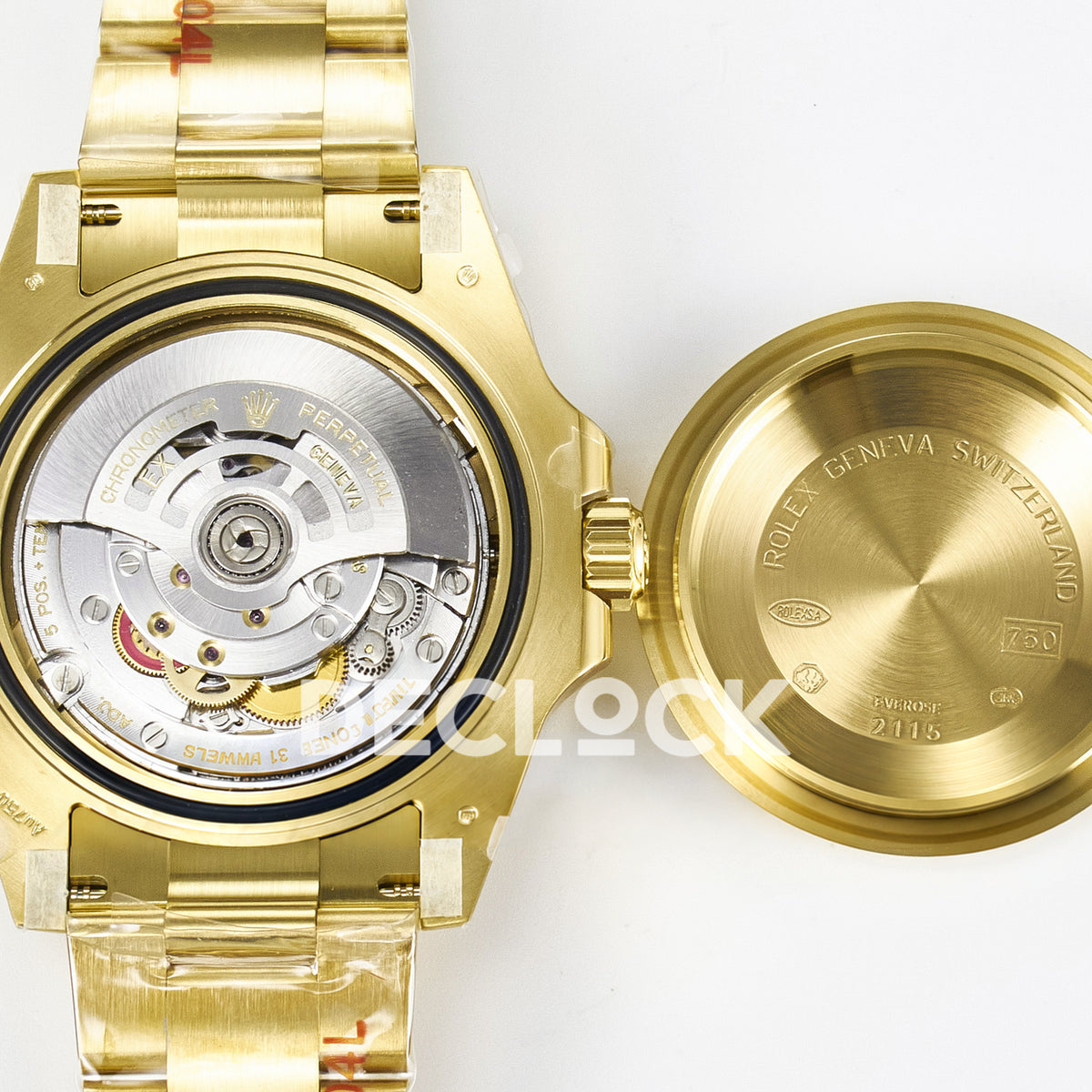 Rolex Submariner 126618LB 41mm THBF Yellow Gold Blue Dial SH3235 replica - movement with caseback