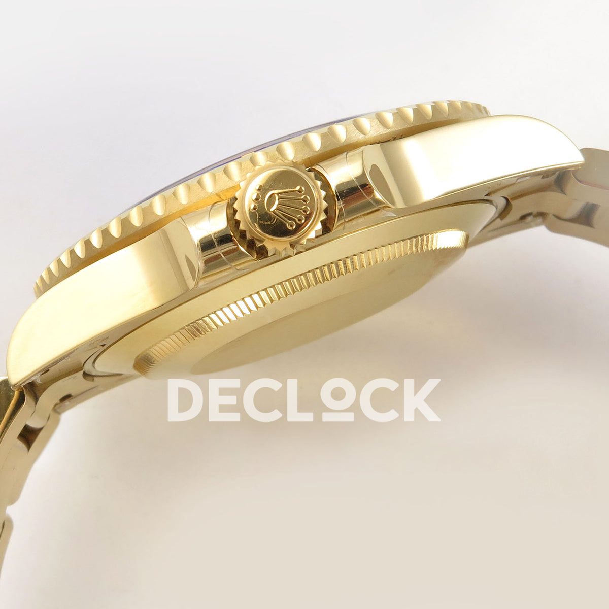 Rolex Submariner 41mm 126618LB QF Blue Dial Yellow Gold JH3235 Free Sprung replica - crown side