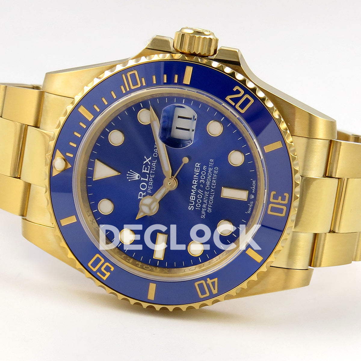 Rolex Submariner 41mm 126618LB WF Blue Dial Yellow Gold JH3235 replica - full watch right