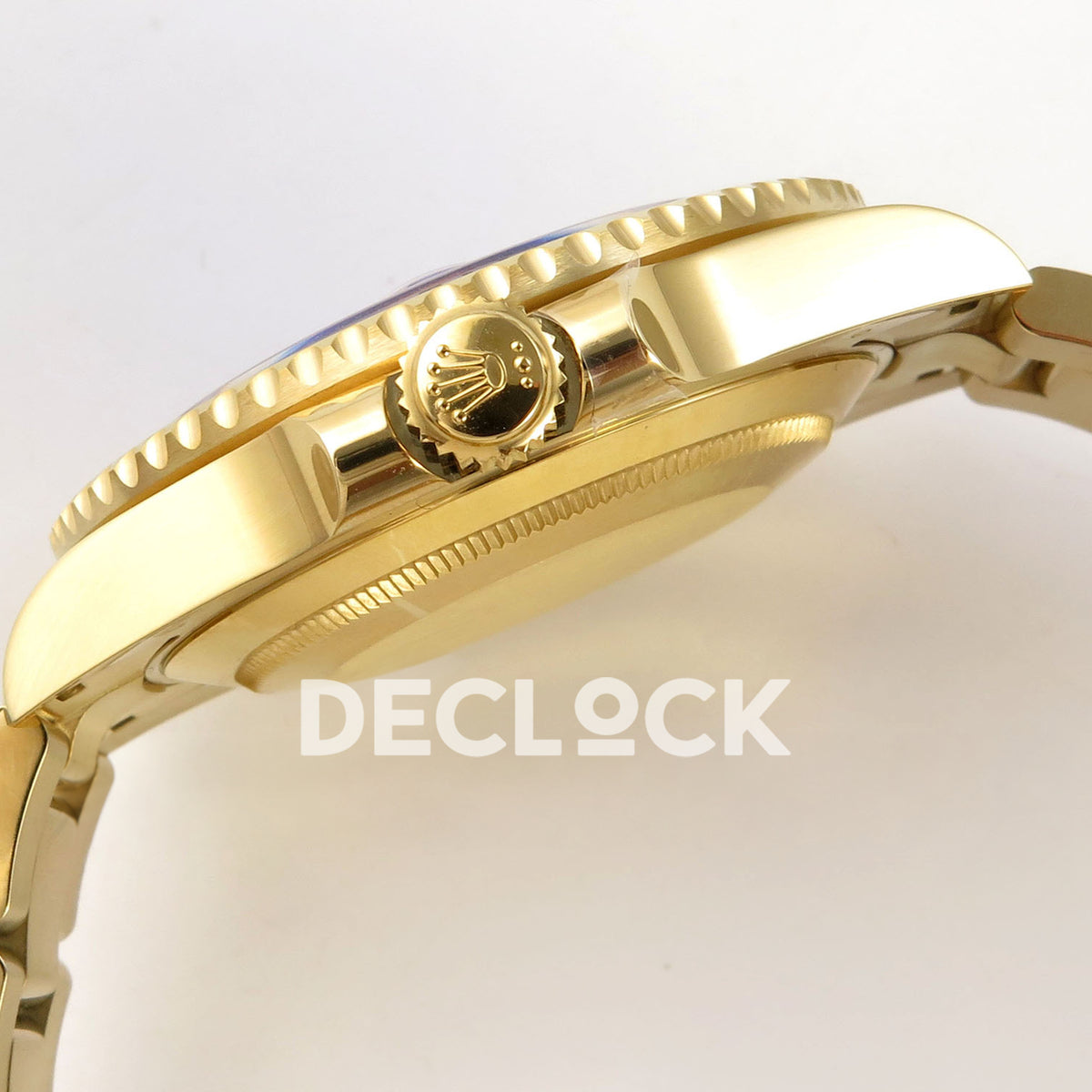 Rolex Submariner 41mm 126618LB WF Blue Dial Yellow Gold JH3235 replica - crown side
