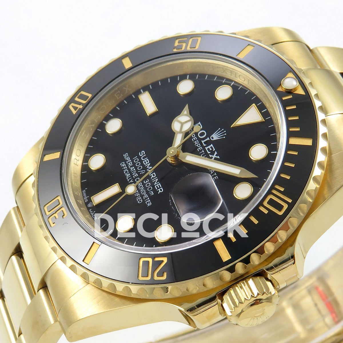 Rolex Submariner 126618LN 41mm QF Yellow Gold Black Dial QF3235 replica - dial angle right